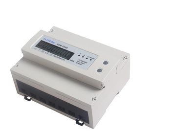 Wattmetre triphasé 4 fils kwh 380v compteur horaire 100a montage din energie rail 7 modules ECLATS DESTOCKAGE